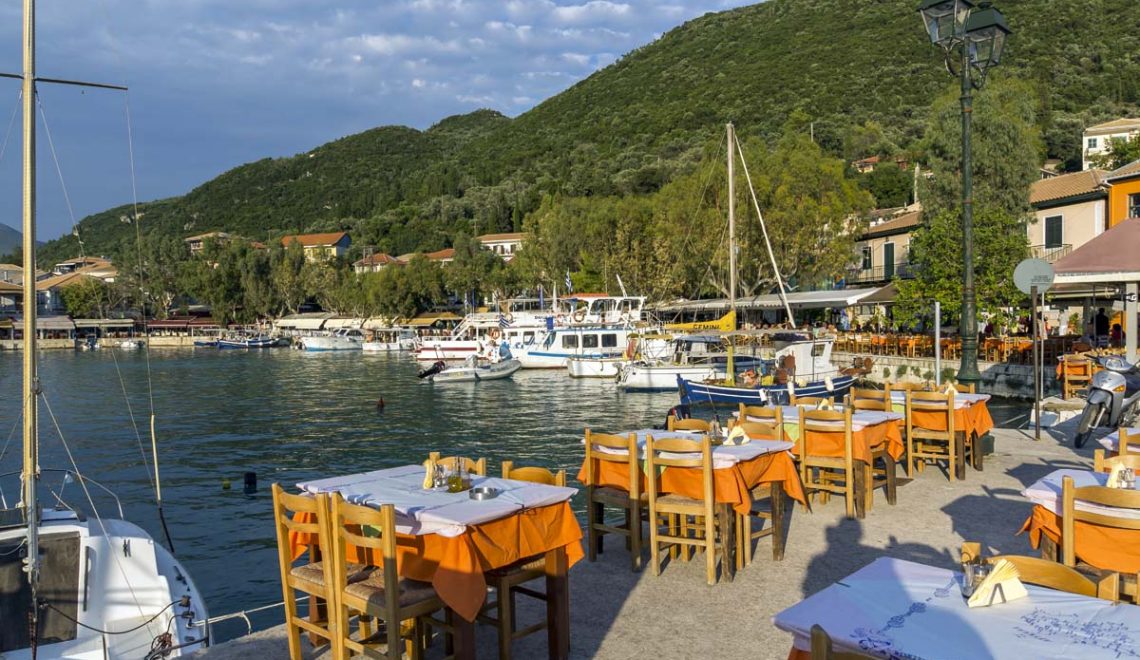 Vasiliki bay port in lefkada Greece