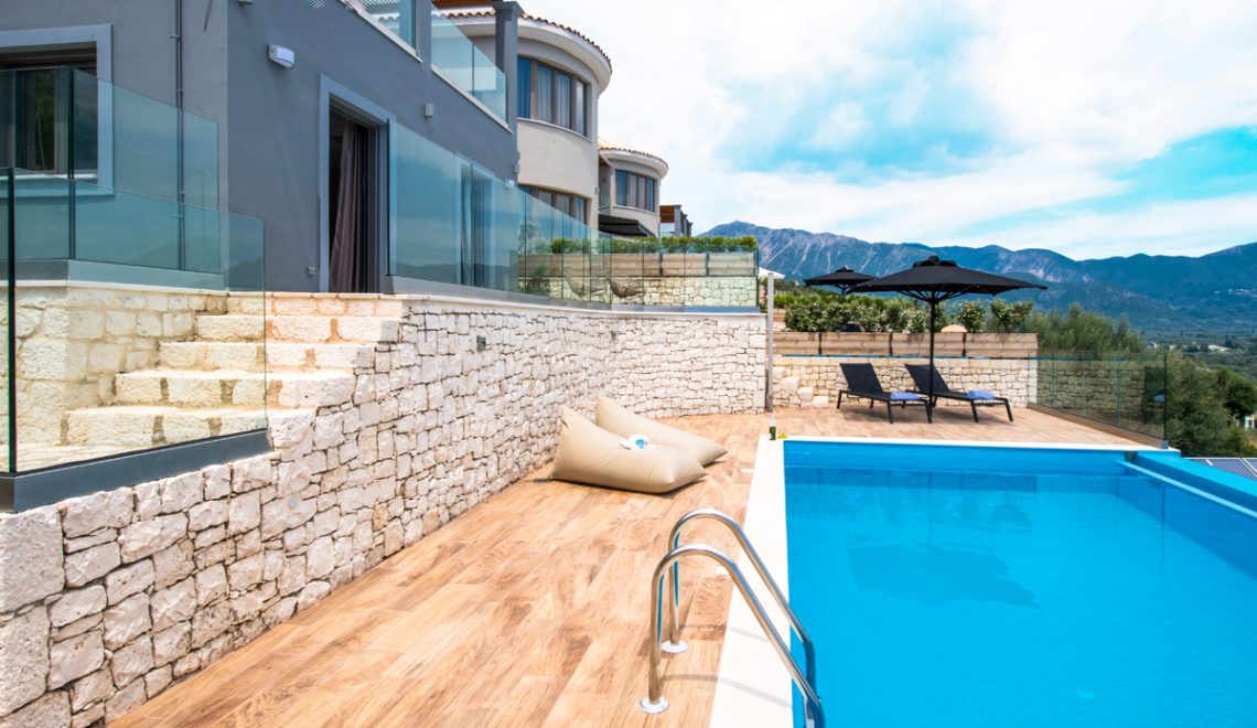 Villa Irene in vasiliki lefkada, having a private pool with garden view