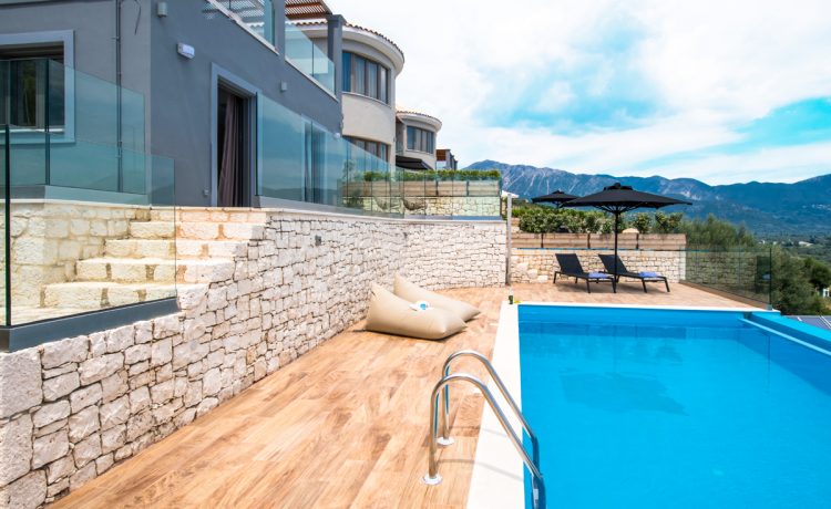 Villa Irene in vasiliki lefkada, having a private pool with garden view