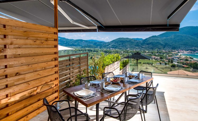 Villa maria in vasiliki lefkada Outdoor dining with panoramic view