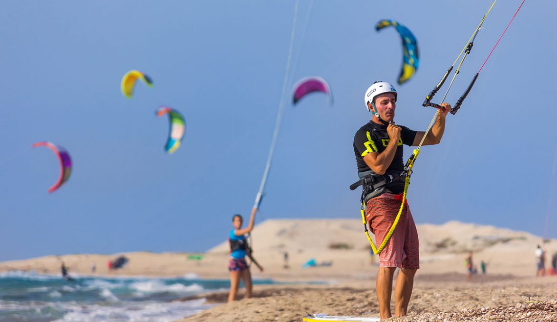Kitesurfing in Lefkada one of the ionian islands